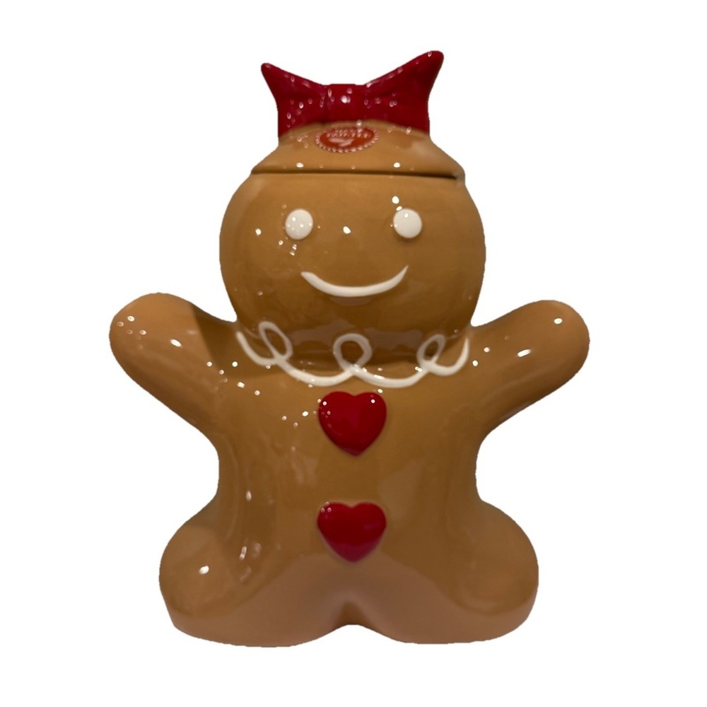 Peppermint & Pine Gingerbread Girl Christmas Holiday Cookie Jar Viral TIKTOK New